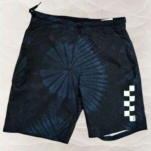 NWOT‎ Vans Mens Board Shorts Size 30 Black Blue White  Zip Pocket
